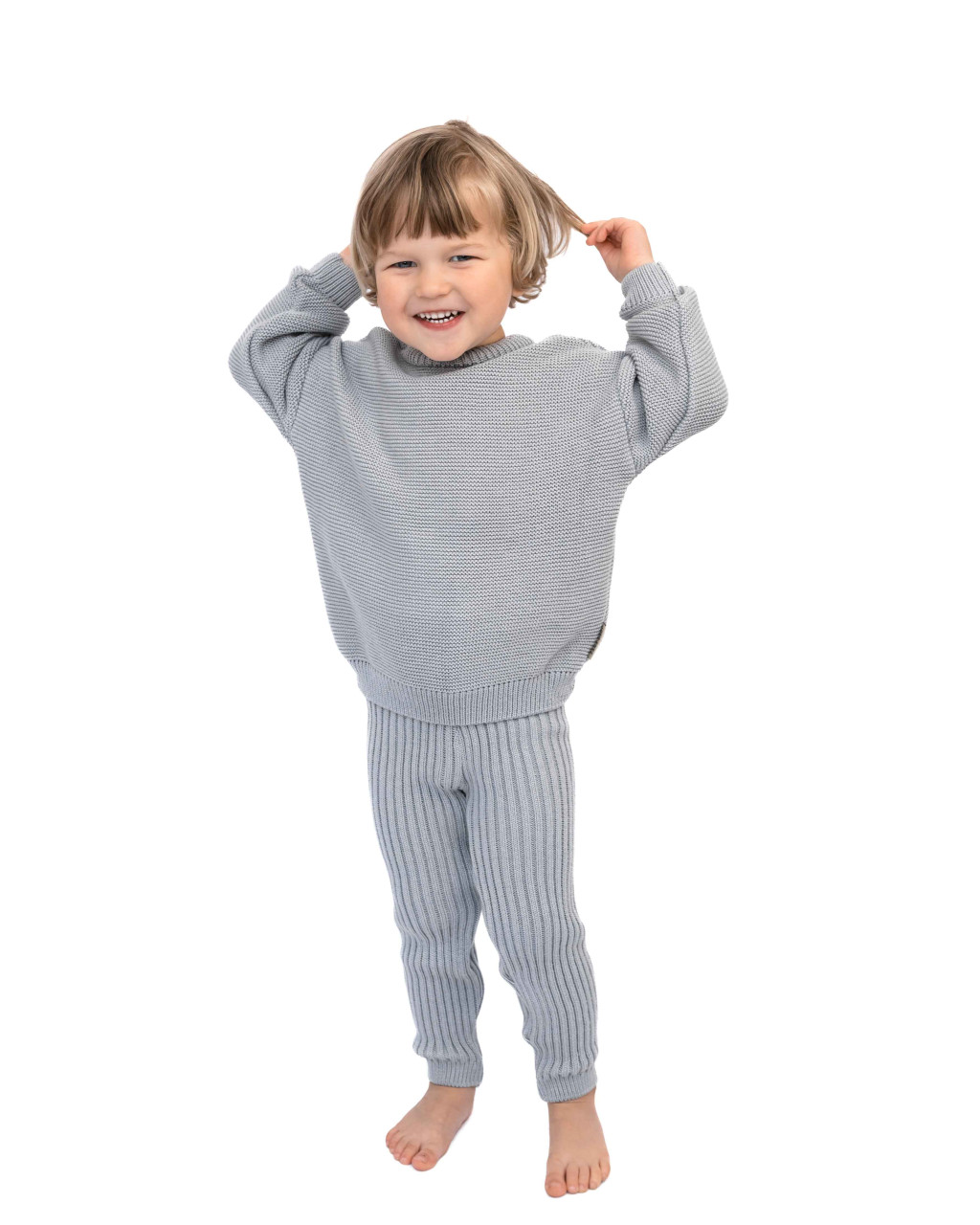 Костюм вʼязаний Comfort Knit Світло-сірий